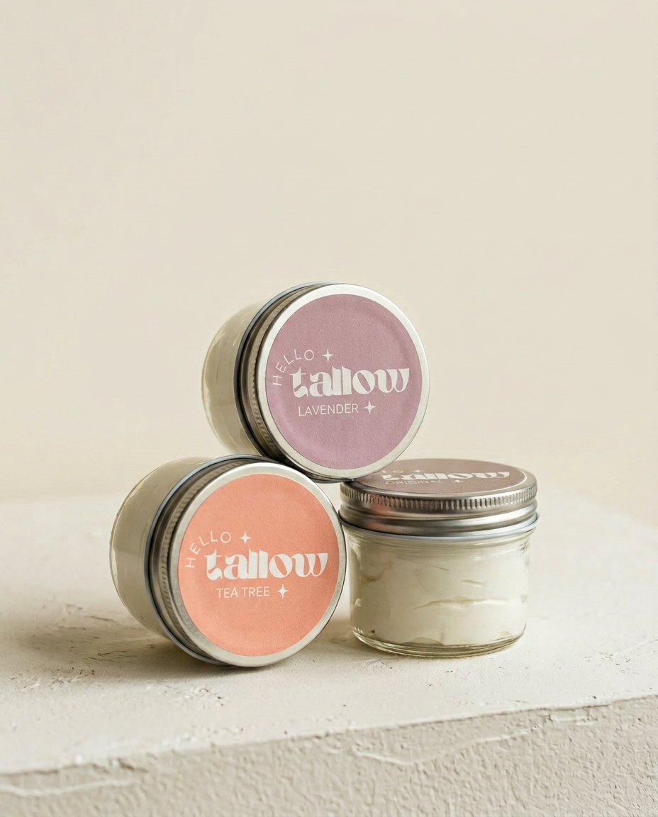 Hello Tallow whipped tallow cream jar